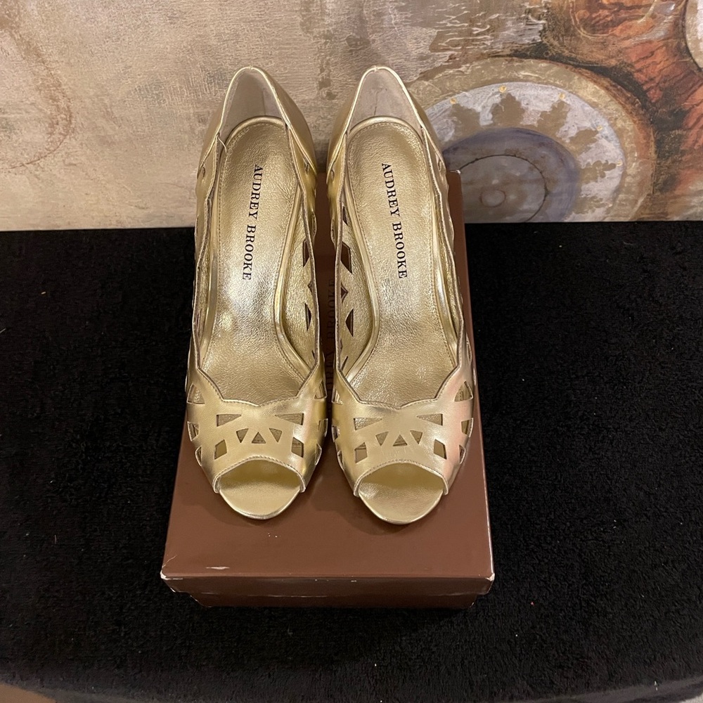 Audrey Brooke Elegant Gold Shoe